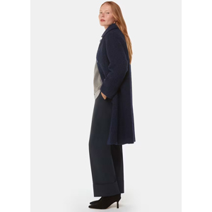 Whistles Navy Romy Boucle Coat